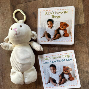 Baby Kellytoy White Lamb Stuffed Animal and book Set